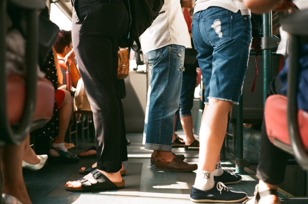 passagers d'un bus